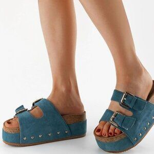 NWT! heelchic Chunky Platform Wedges with Arch Support